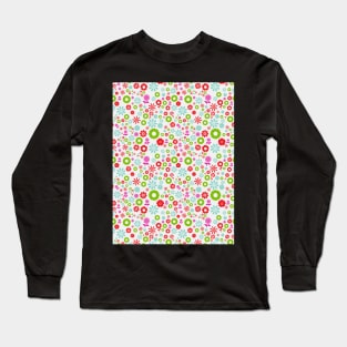 Flowers Spring Colors Pattern v3 Long Sleeve T-Shirt